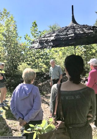 Arborist John Kehoe at Indian Hill for guided tree walk. 2019