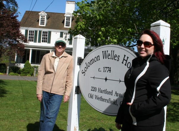 At the Solomon Welles House in Wethersfield, co-directors of the Wethersfield Farmers' Market. © Moo Dog Press LLC photo, all rights reserved.