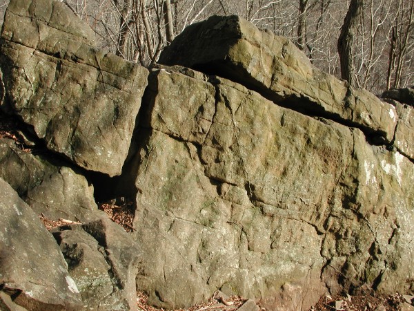 Stone wall detail.