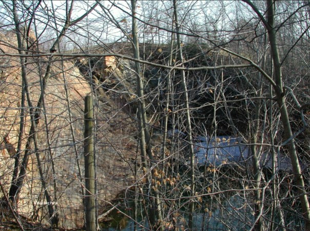 Strickland Quarry fenced off area. Photography Moo Dog Press