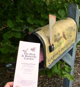 A handy garden information mailbox at Lockwood Farm.