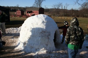 Snow igloo.