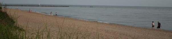 Waters of Long Island and the beach. Moo Dog Press photo.