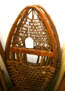 Wooden snowshoes.